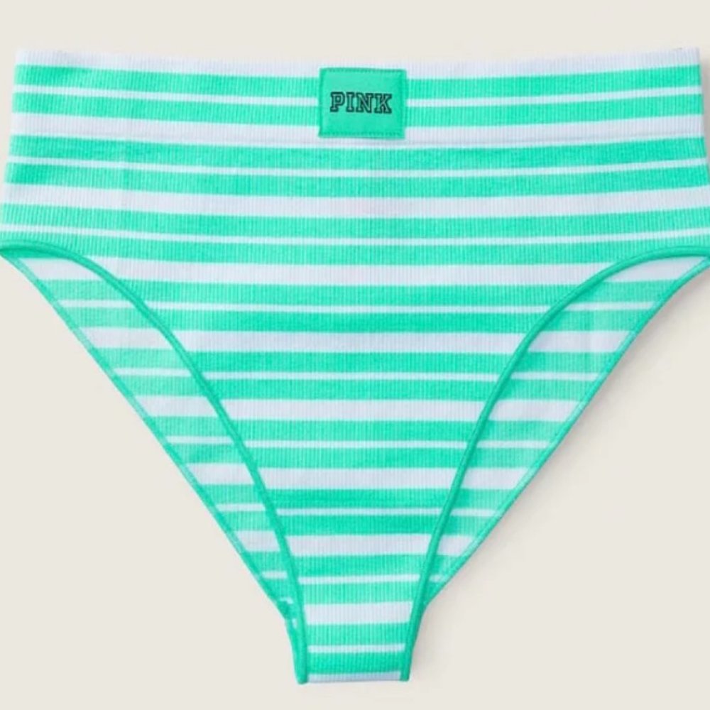 Pink Victoria's Secret High Waist Rib Seamless Bikini ST 11220109 NEW with TAGS